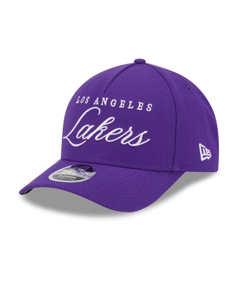 Men's Purple Los Angeles Lakers 2025 NBA Draft M-Crown A-Frame 9FORTY Adjustable Hat