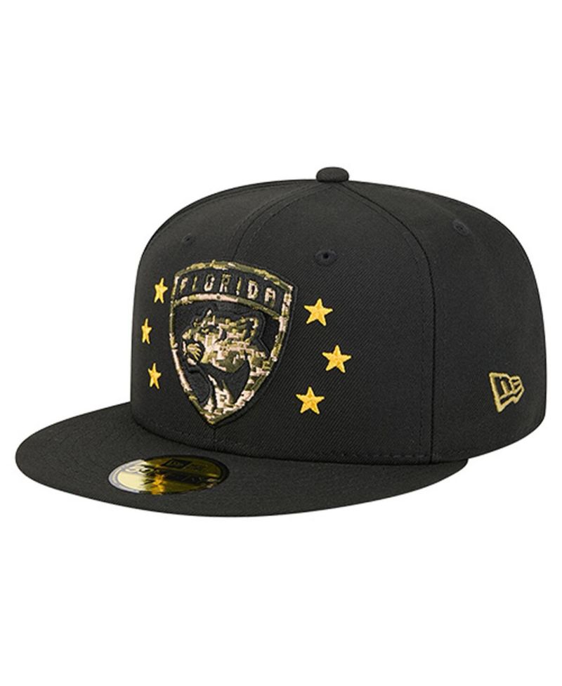 Men's Black Florida Panthers Military Appreciation Digital Camo Stars 59FIFTY Fitted Hat