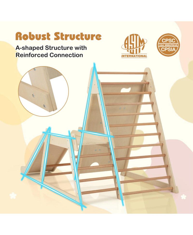 3-in-1 Indoor Jungle Gym with Extended Slide, Ages 3+