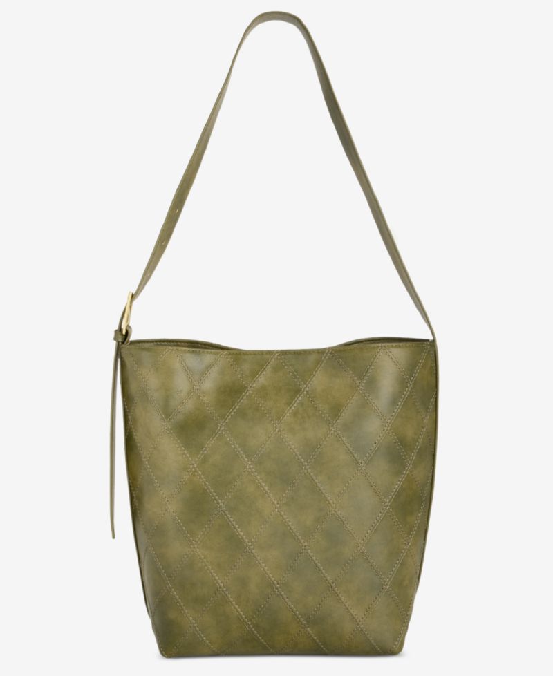 Diamond Quilted Bucket Bag