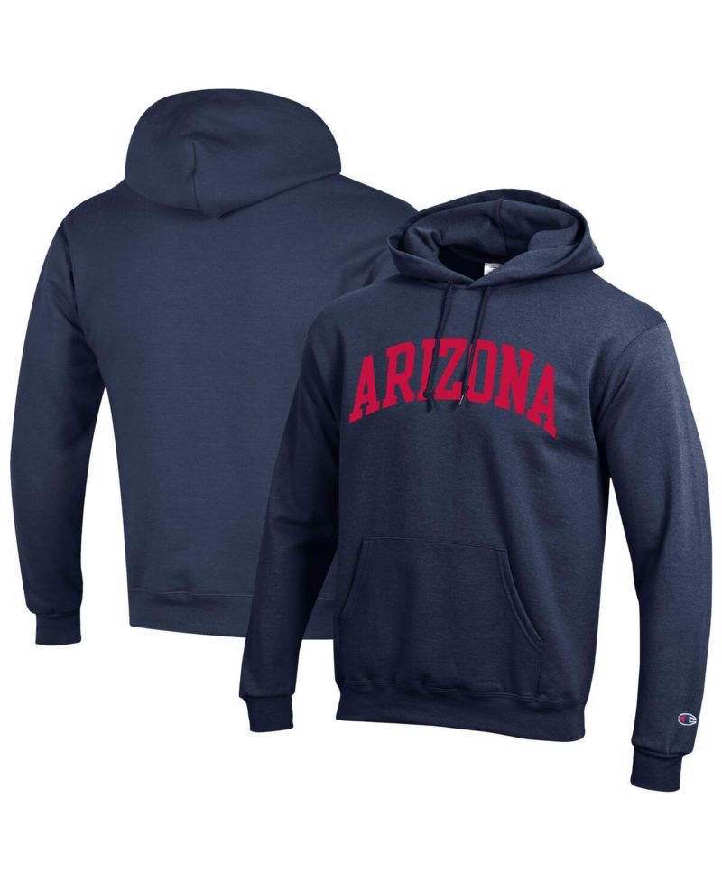 Men's Navy Arizona Wildcats Basic Arch Fleece Pullover Hoodie