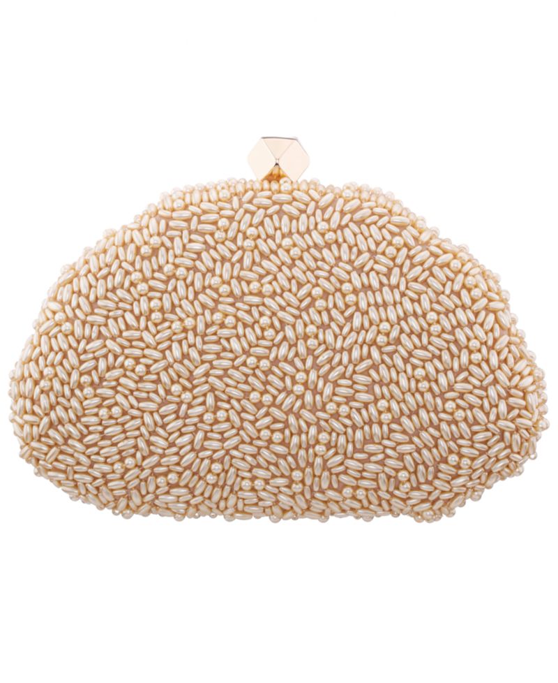 Hera Beaded Shell Shaped Small Clutch Handbag