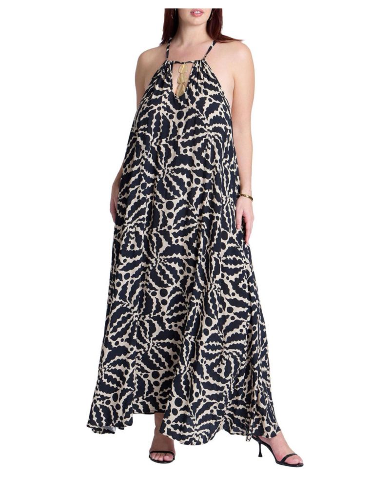 Women's Hardware Detail Trapeze Maxi Dress