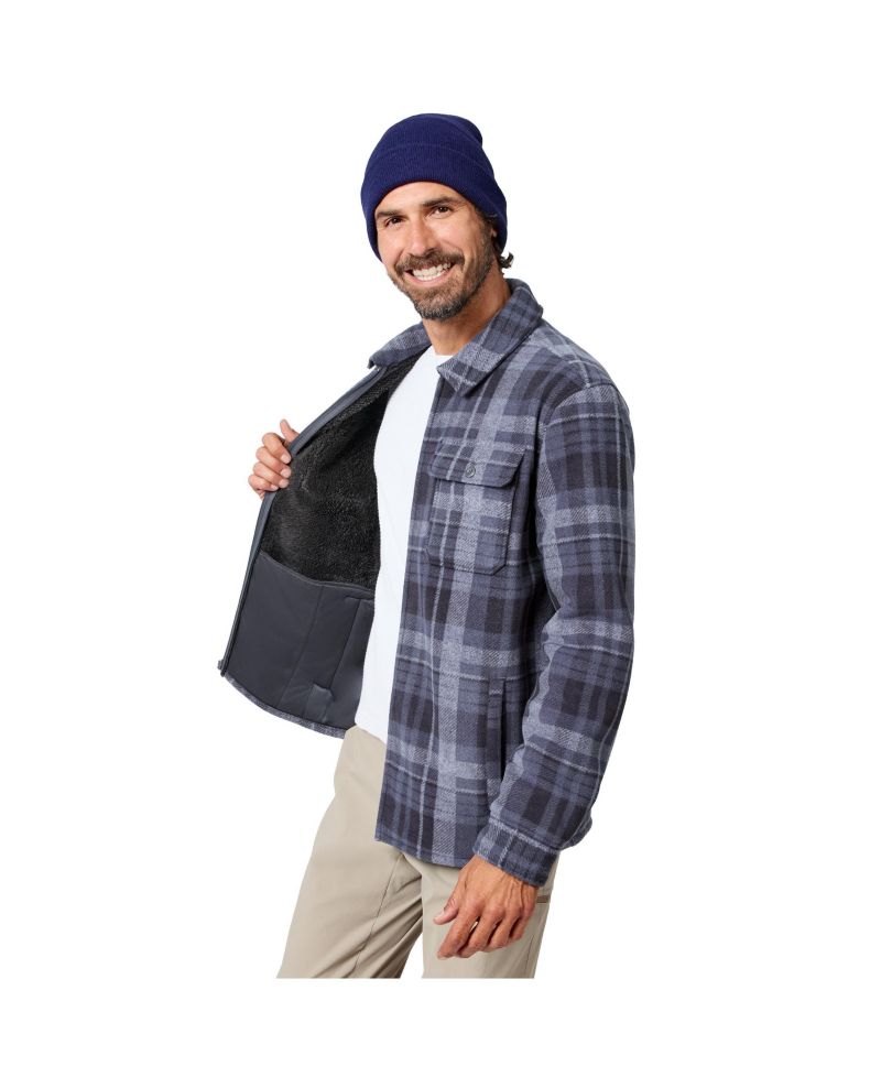 Men's Mountain Peak Chill Out Fleece Sherpa-Lined Shirt Jacket