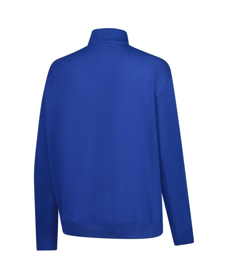 Women's Royal/White Kentucky Wildcats Plus Size Quarter-Zip Pullover