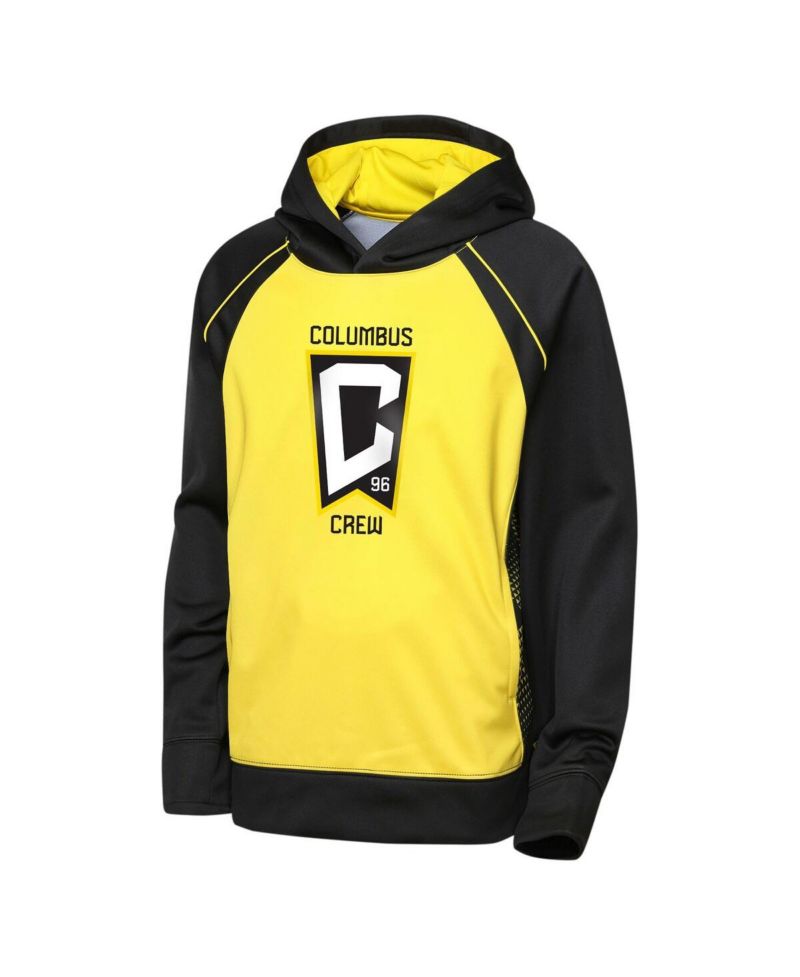 Big Boys and Girls Yellow/Black Columbus Crew Striker Fleece Hoodie
