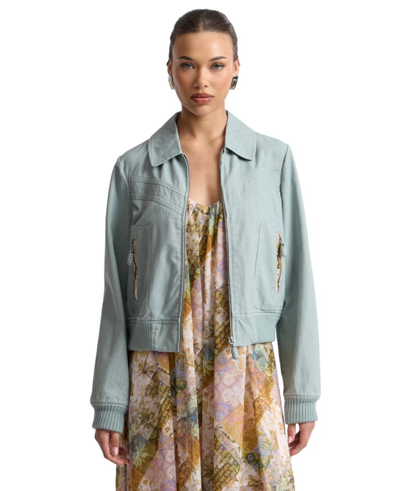 Women's Zip-Front Bomber Jacket