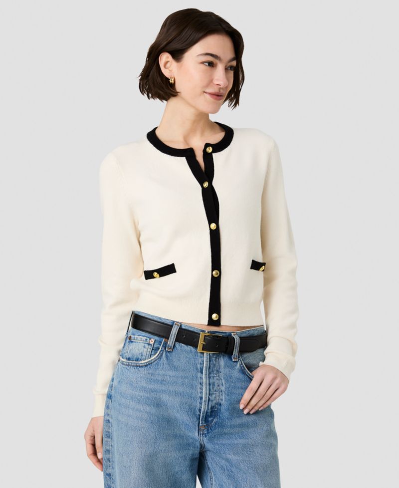 Women's Button-Front Fitted Cardigan