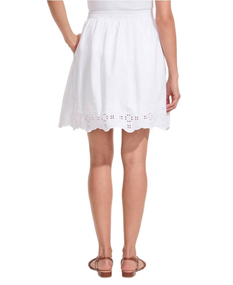Women's Poplin Eyelet Mini Skirt