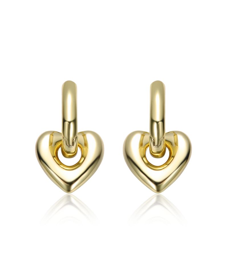Plated Heart Earrings