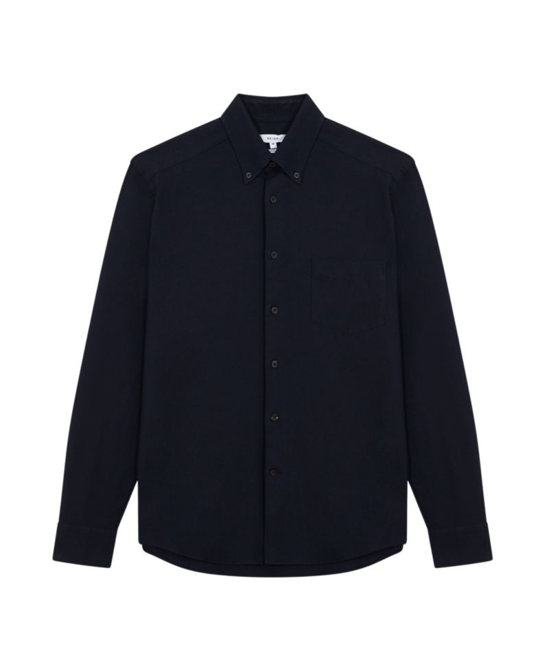 Men's Greenwich Slim-Fit Button-Down Collar Cotton Oxford Dress Shirt