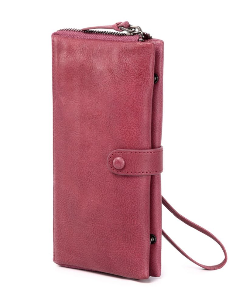 Women's Genuine Leather Snapper Clutch