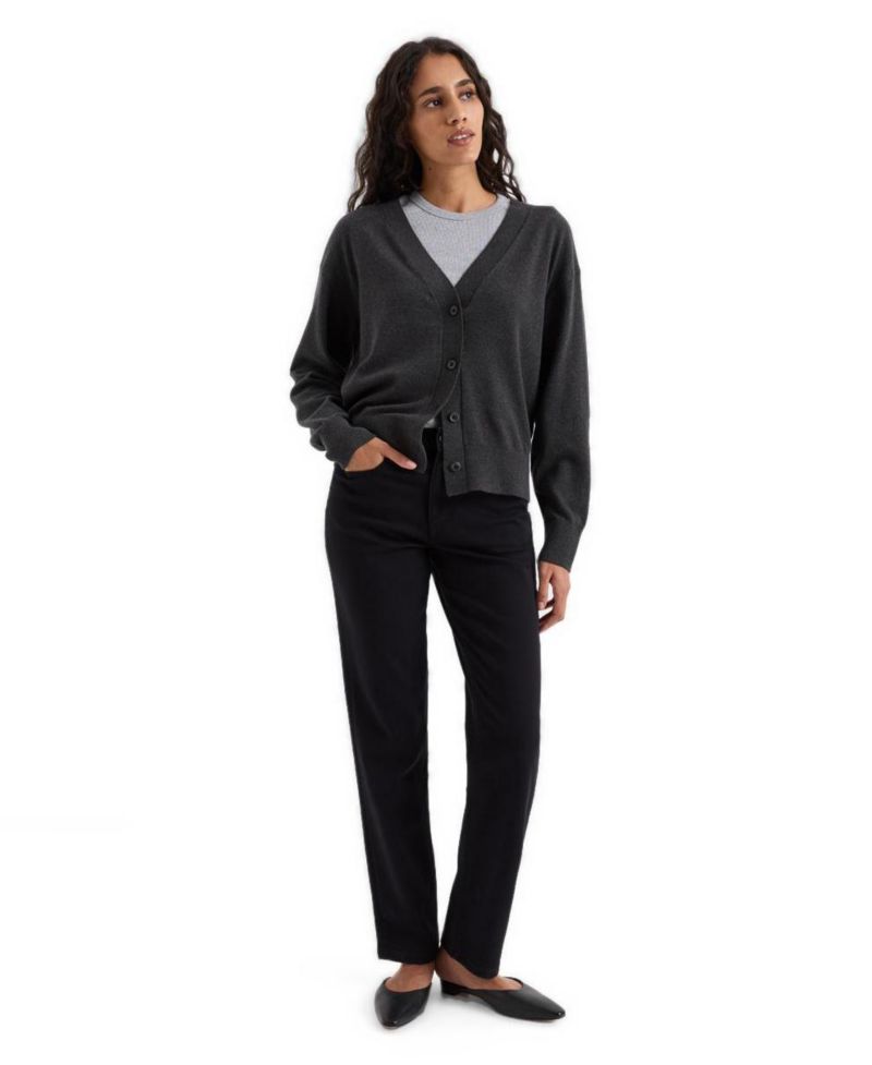 Women's Essential Midweight V-Neck Long-Sleeve Cardigan