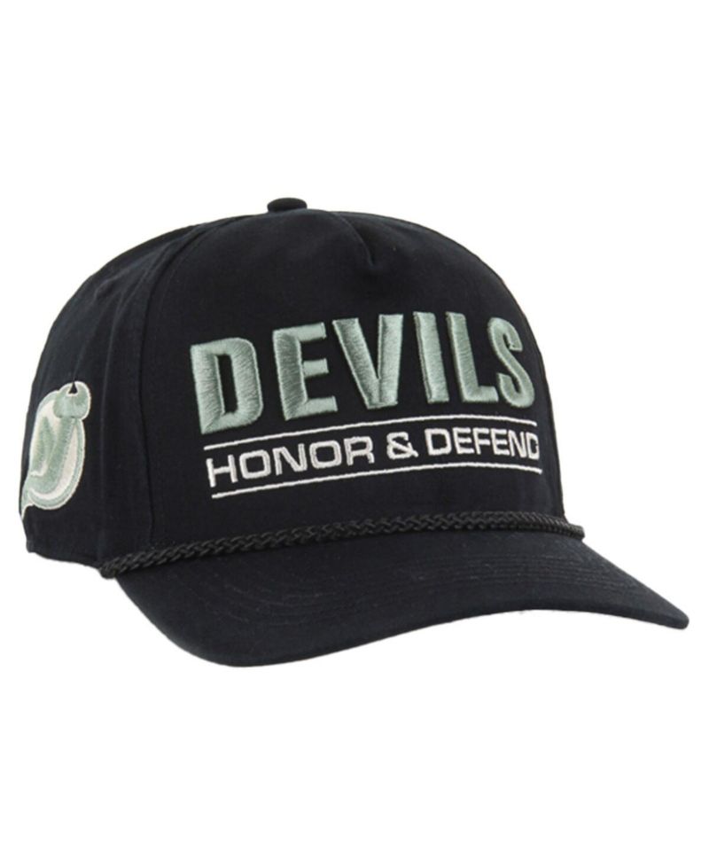 Men's Black New Jersey Devils OHT Military Appreciation Homeland Honor and Defend Hitch Adjustable Hat