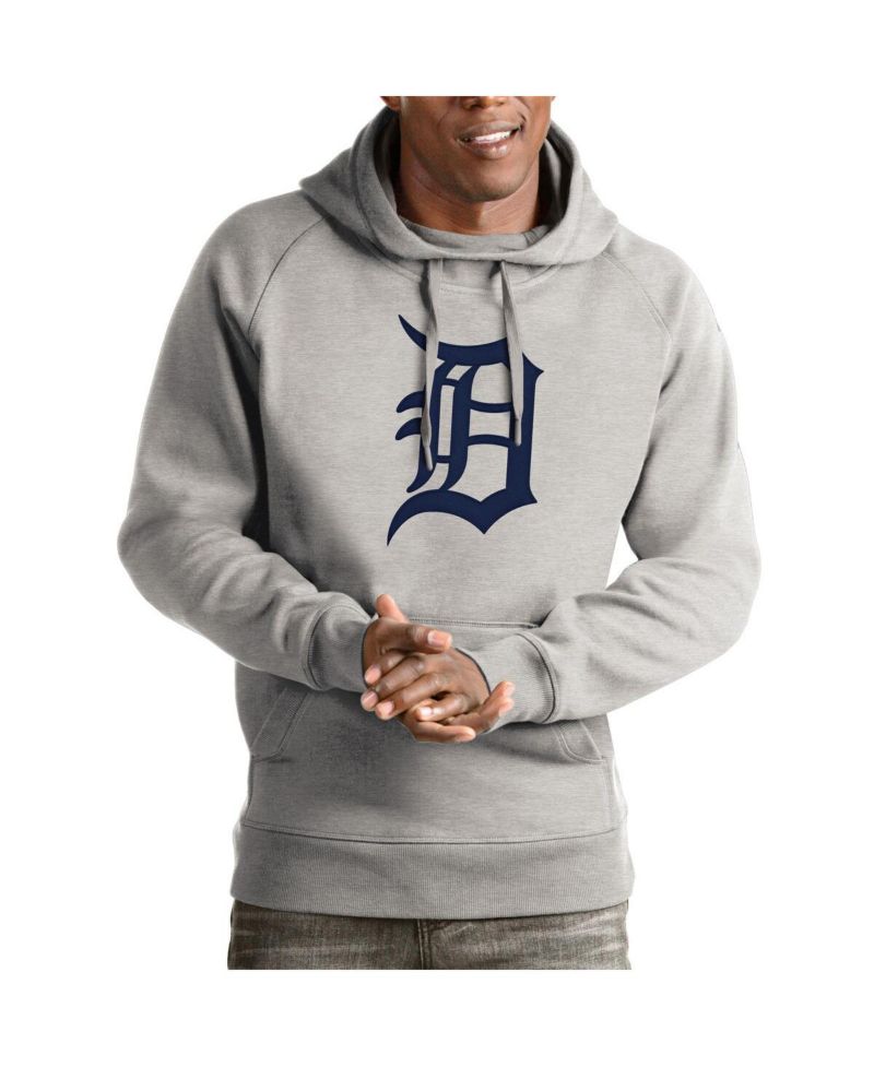 Men's Heathered Gray Detroit Tigers Victory Pullover Hoodie
