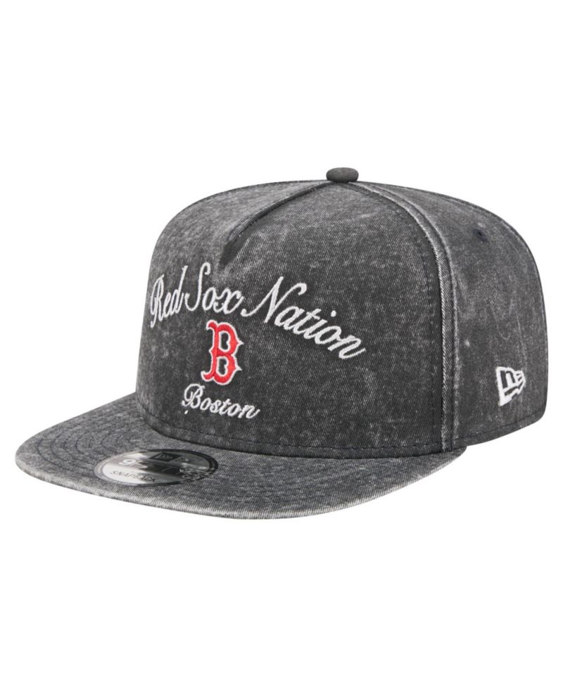 Men's Black Boston Red Sox City Slogan A-Frame 9FIFTY Snapback Hat