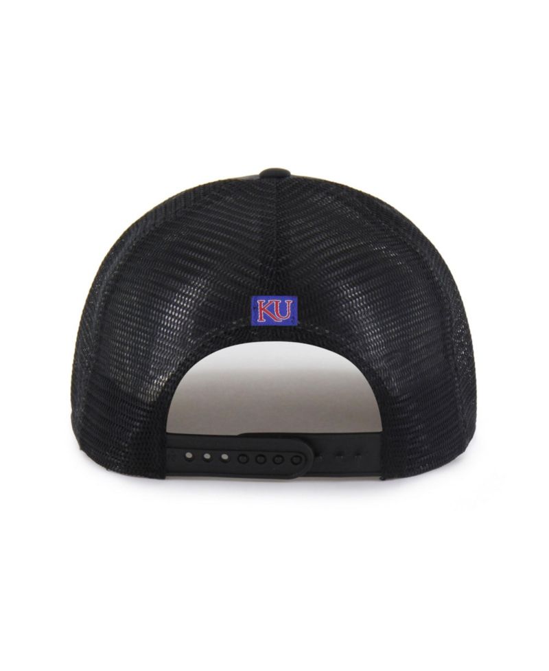 Men's and Women's '47 Black Kansas Jayhawks brrr&deg; Condor Mesh Hitch Adjustable Hat