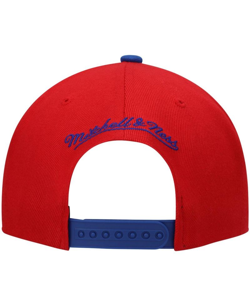 Men's Red and Royal Sacramento Kings Hardwood Classics Snapback Hat