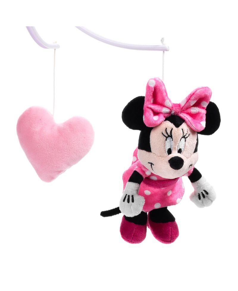 Lambs and Ivy Disney Baby Minnie Mouse Love Pink Musical Baby Crib Mobile Soother