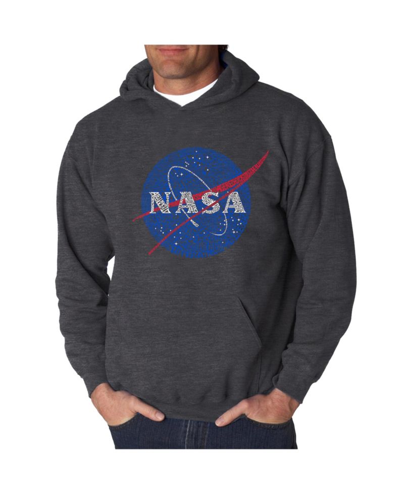 Men's Word Art Hoodie - Nasa Meatball Logo