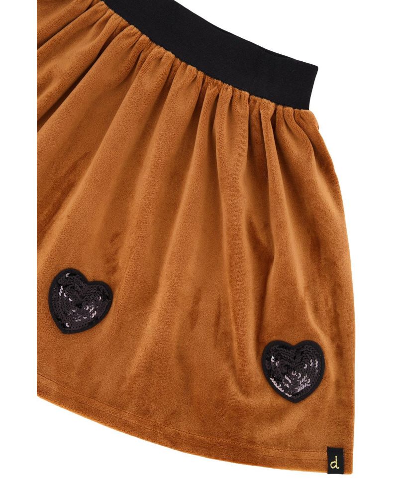 Little and Big Girl ( size 6 to 12 ) Velvet Skirt