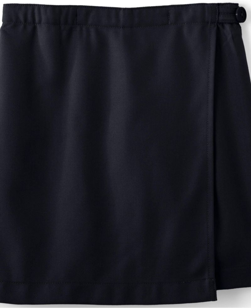 Little Girls School Uniform Solid A Line Tab Skort