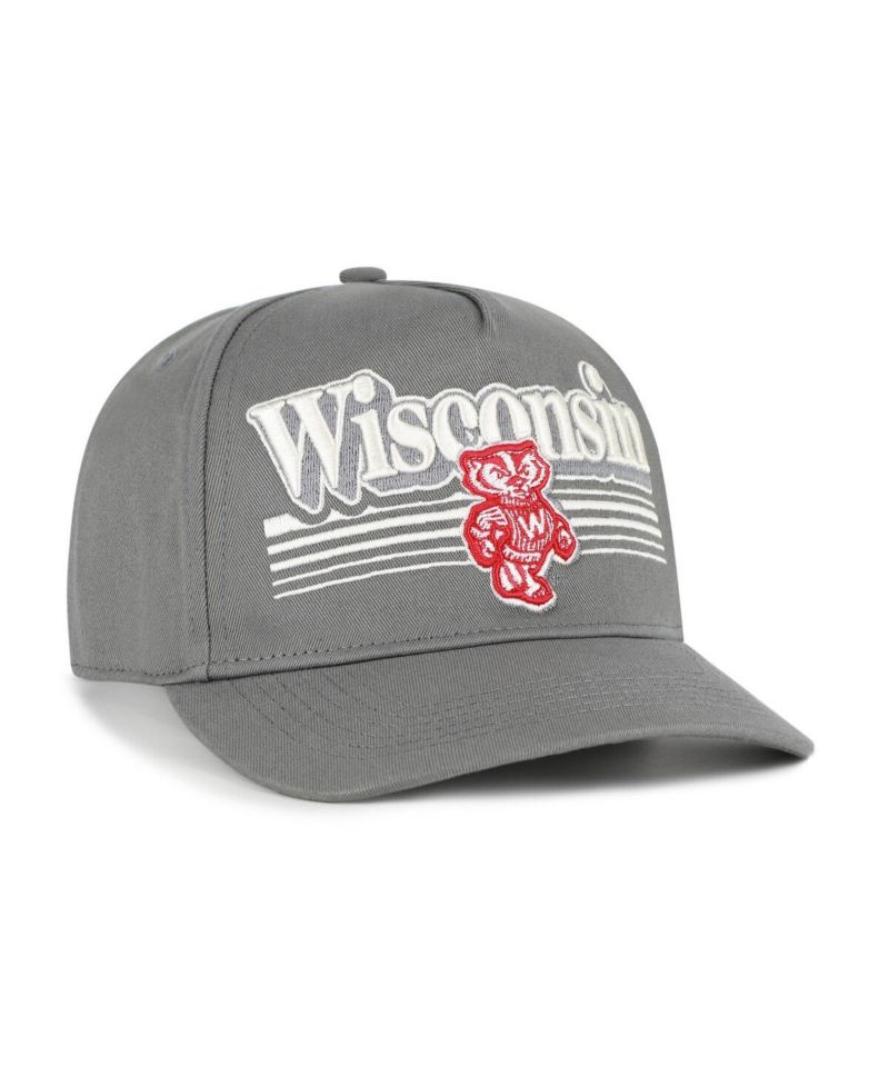 Men's Gray Wisconsin Badgers Script Fade Hitch Adjustable Hat