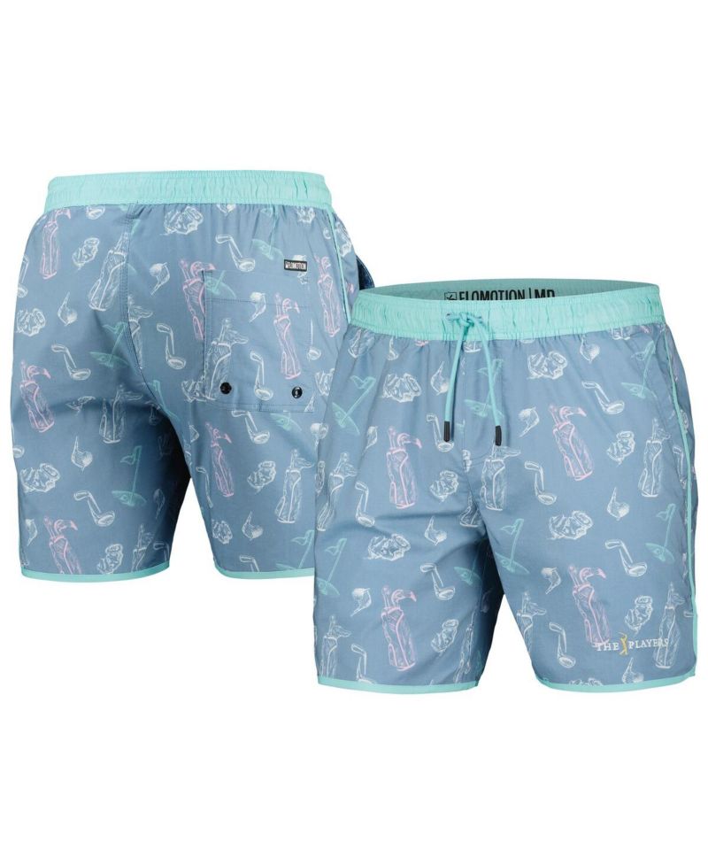 Men's Blue THE PLAYERS Bogey Bag Tri-Blend Volleyshorts