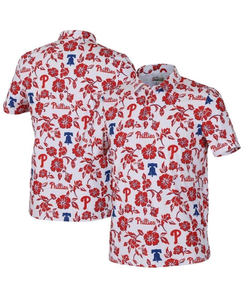Men's White Philadelphia Phillies Pua Performance Polo Shirt