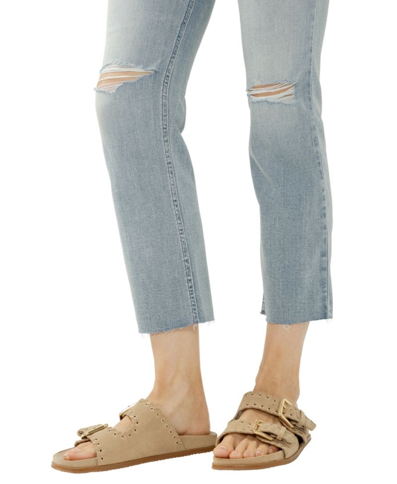 Women's Most Wanted Mid-Rise Cropped Straight-Leg Luxe Stretch Jeans