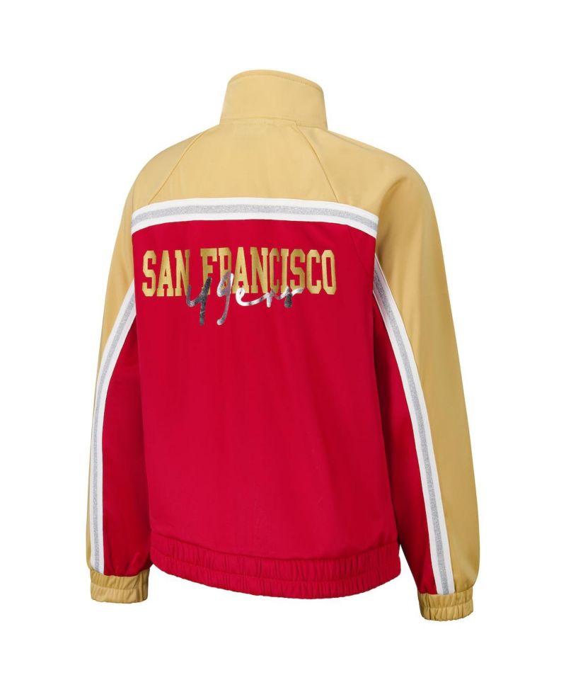 Women's Scarlet San Francisco 49ers Post Game Full-Zip Track Jacket