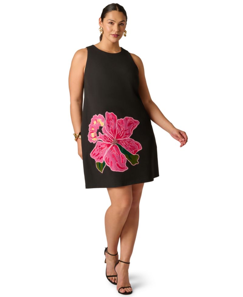 Plus Size Crewneck Mini Dress