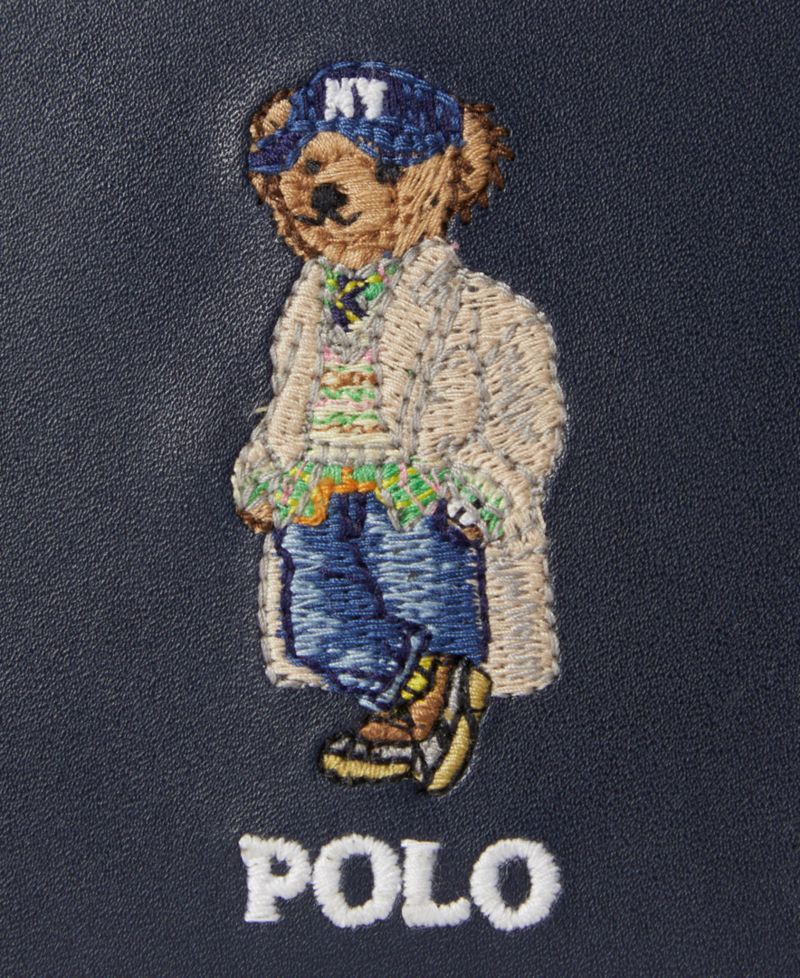 Polo Bear Slim Full-Grain Leather Card Case