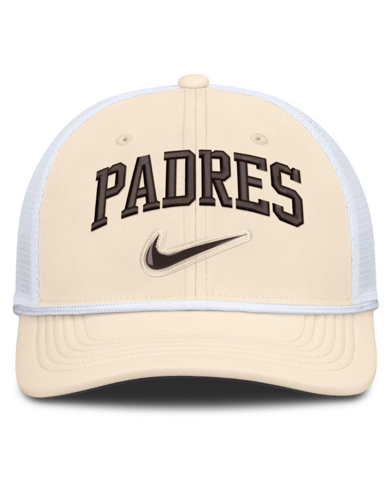 Men's Natural/White San Diego Padres Rise Dri-FIT Trucker Adjustable Hat&iquest;
