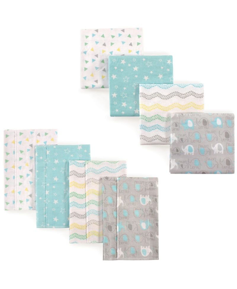 Cozy Cotton Flannel 8-Count Collection Burping and Swaddling Textiles