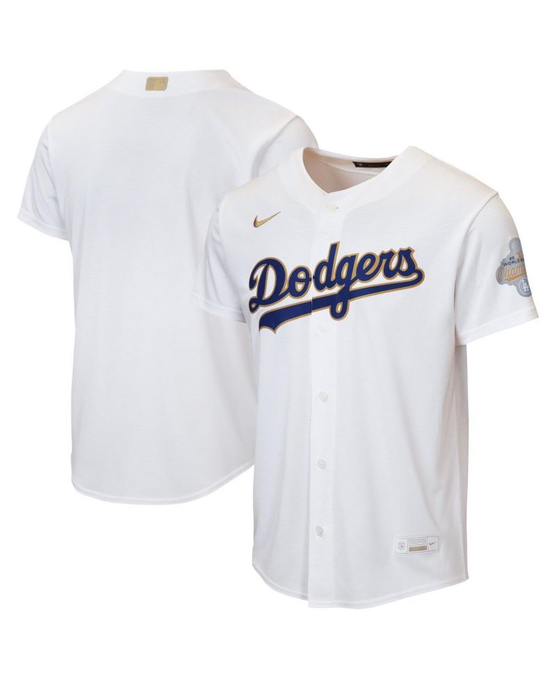 Big Boys and Girls White Los Angeles Dodgers 2026 Gold Collection Home Replica Jersey