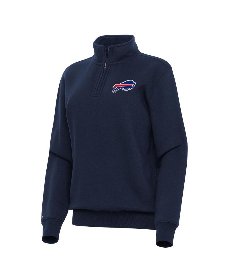 Women's Navy Buffalo Bills Victory Quarter-Zip Top