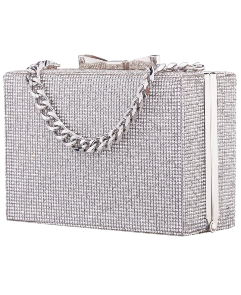 Regalo All Over Crystal Box Mini Clutch Handbag