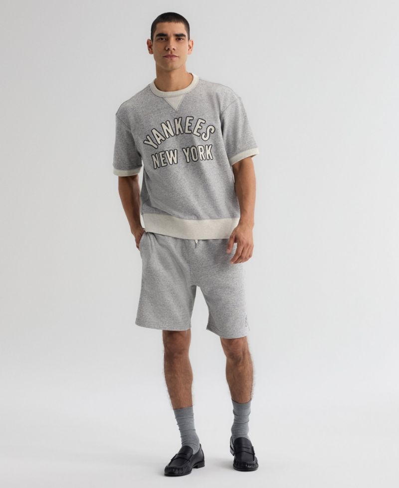 Men's New York Yankees Iconic Terry Relaxed-Fit Pull-On Sweat Shorts, 8.25" Inseam