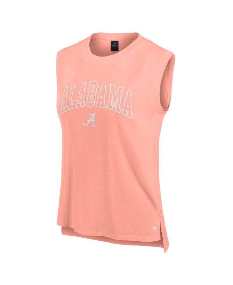Women's Coral Alabama Crimson Tide Studio Gym Tank Top