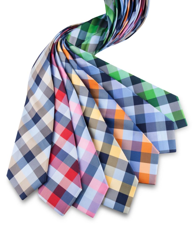Men's Buffalo Plaid Tartan Tie