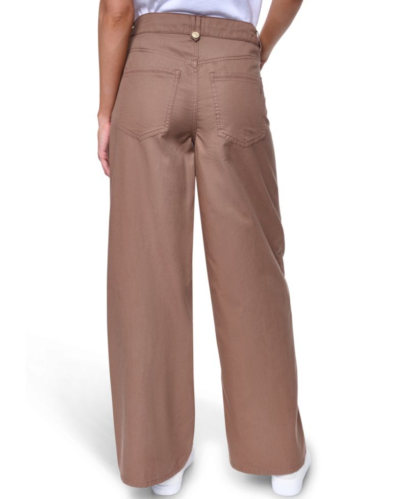 Women's Cotton-Blend Drawstring Relaxed-Fit Pants