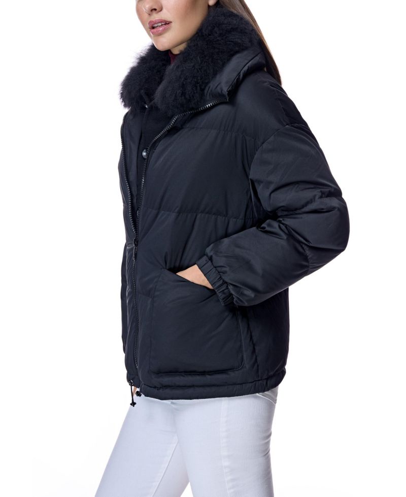 Women's Cashmere-Trimmed Puffer