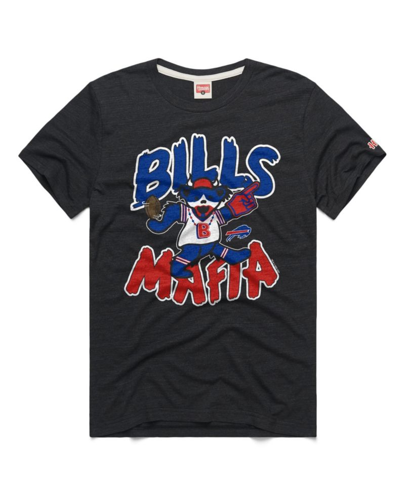 Men's Charcoal Buffalo Bills NFL x Grateful Dead Tri-Blend T-Shirt