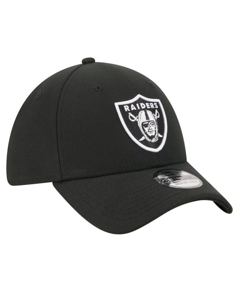 Men's Black Las Vegas Raiders Core Team 39THIRTY Flex Hat