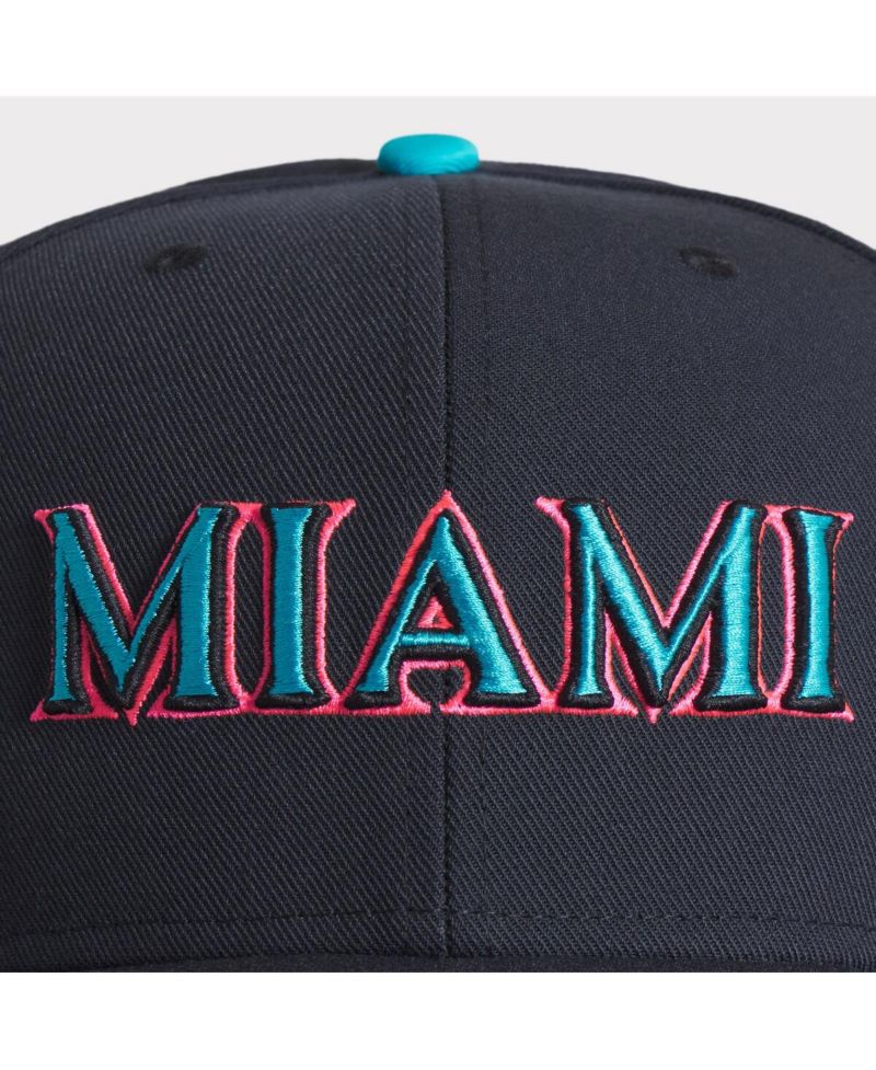 Men's Black Miami Marlins 2025 City Connect Performance Fitted Hat