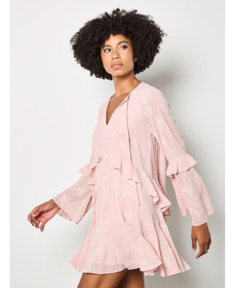Women's Paisley Embroidered Boho Dress