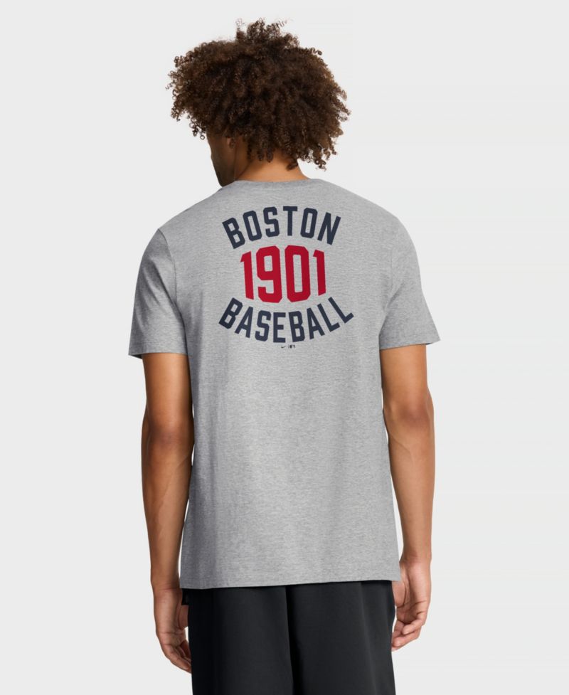 Men's Heather Gray Boston Red Sox Cooperstown 2-Hit T-Shirt