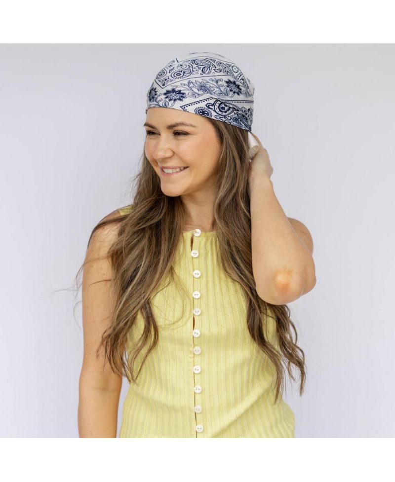 Women's Satin Paisley Headscarf