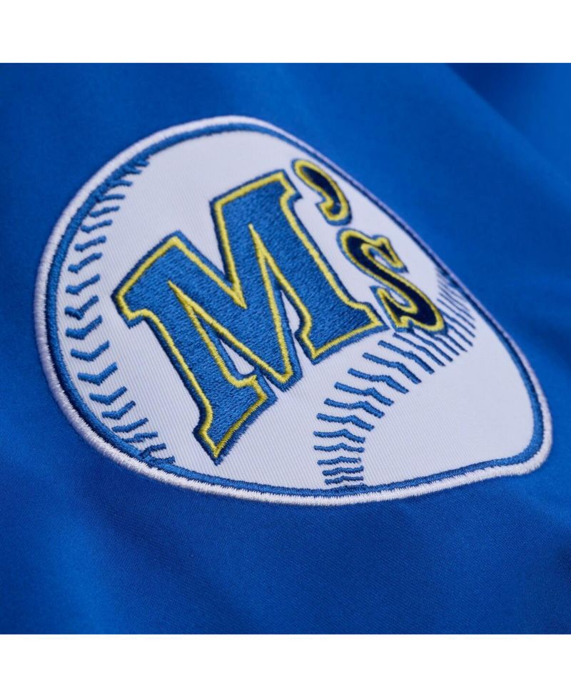 Men's Ken Griffey Jr. Royal Seattle Mariners Legends Collection Lightweight Satin Full-Snap Jacket